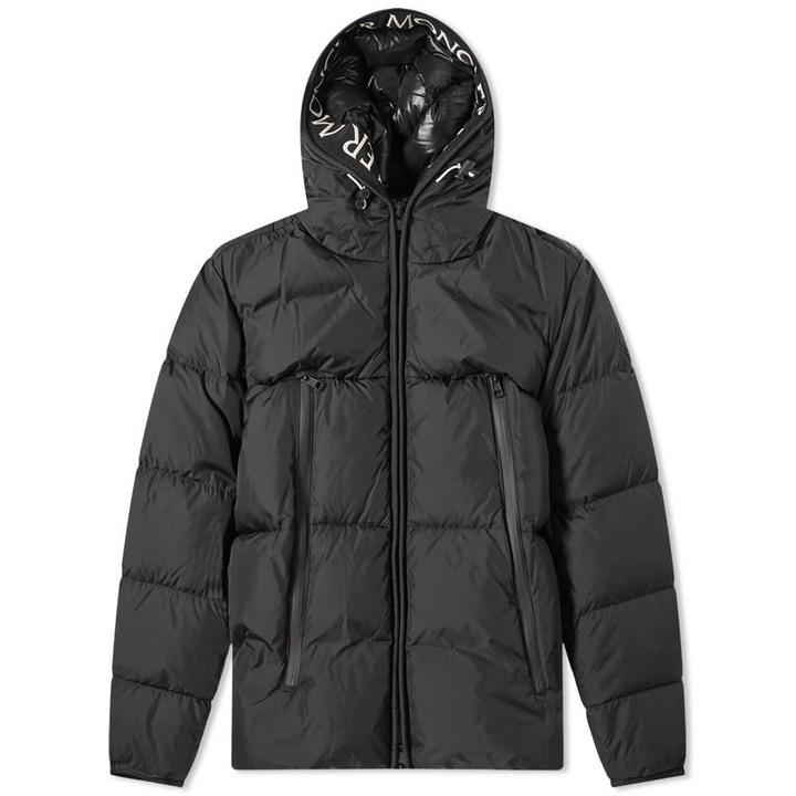 Photo: Moncler Montclar Taping Logo Hooded Down Jacket