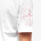 Stone Island Men's Stitches Logo One Sleeve T-Shirt in White