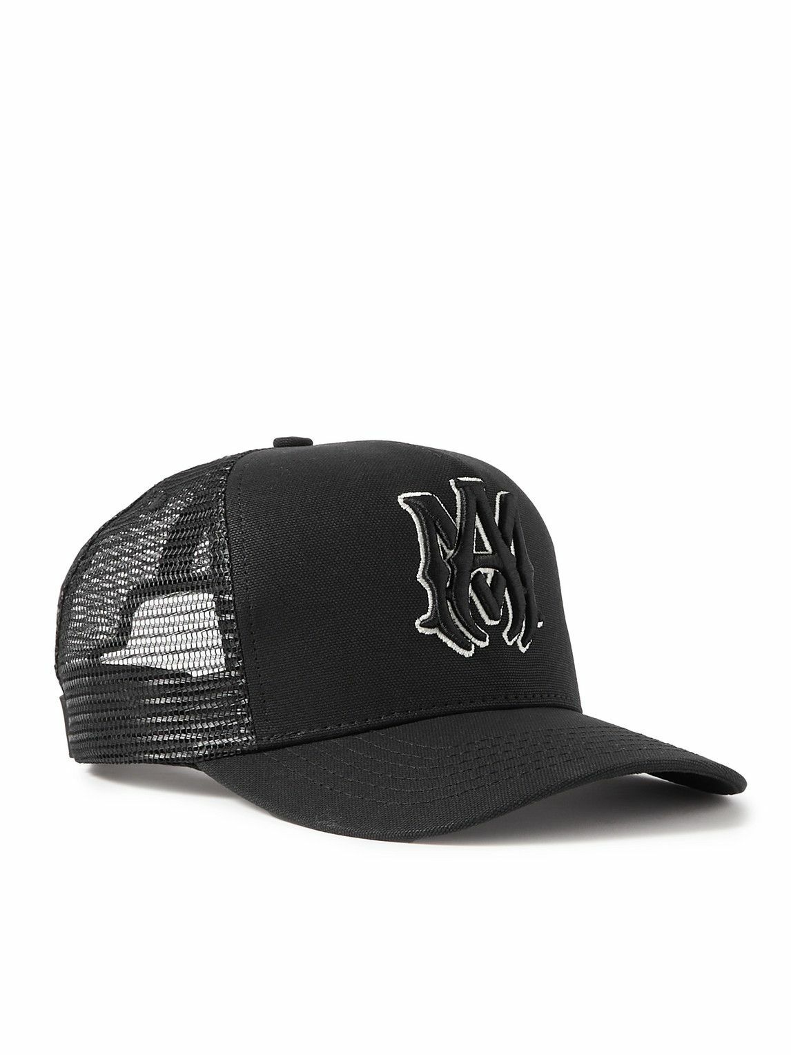 AMIRI - MA Logo-Embroidered Cotton-Canvas and Mesh Trucker Cap Amiri