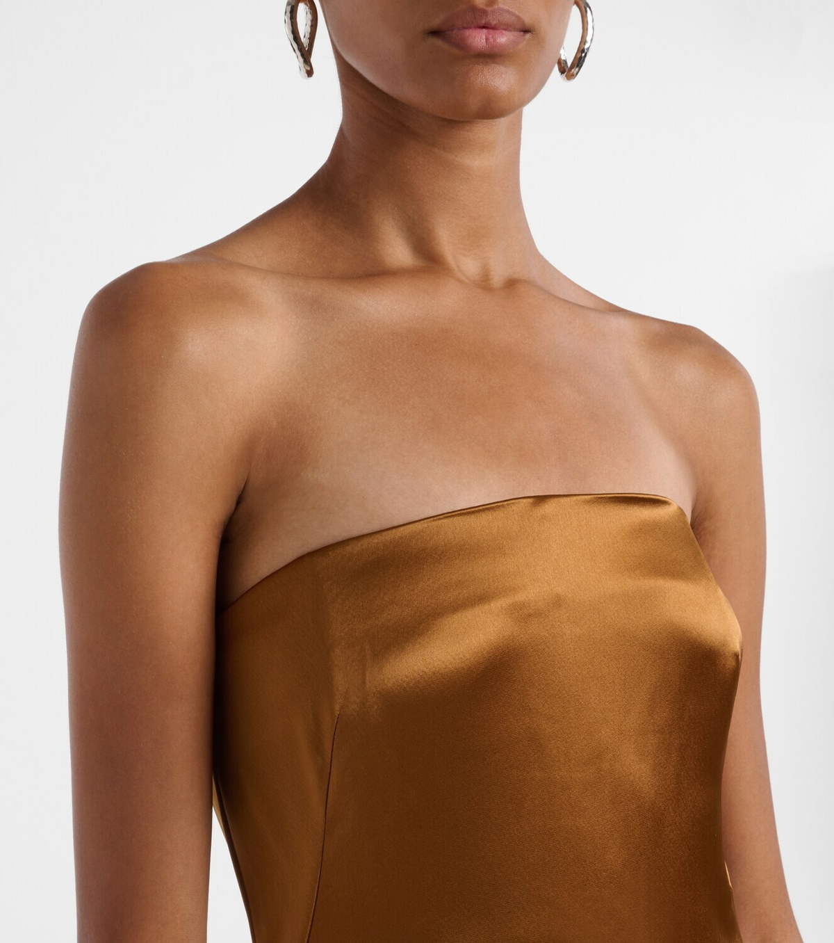 Galvan Satin bustier gown