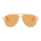 Gucci Beige Aviator Sunglasses