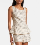 Faithfull Lila polka-dot linen shorts