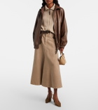 Brunello Cucinelli Duo Mini Monili suede top-handle bag