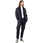 Greg Lauren Navy Paul and Shark Edition Quilted Cargo Pants