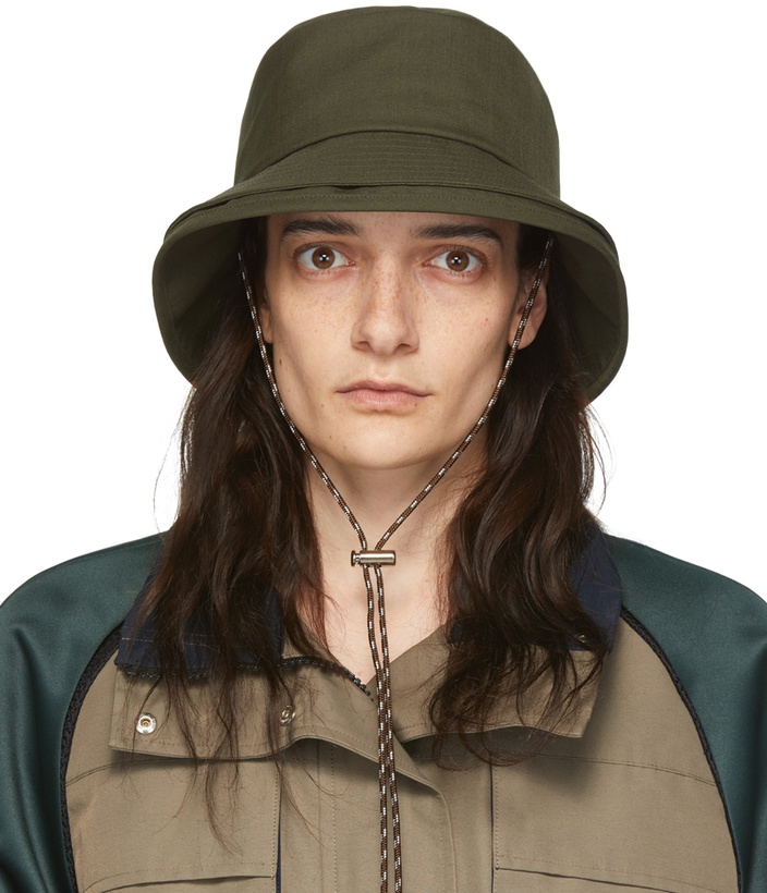 Photo: sacai Khaki Wool Bucket Hat