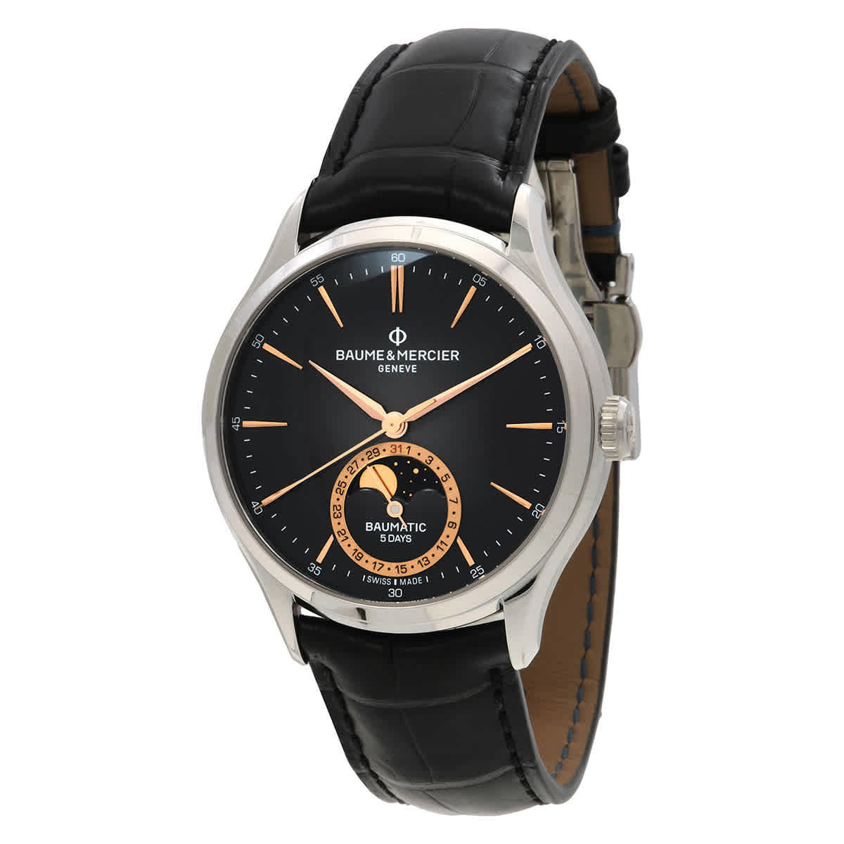Baume et Mercier Clifton Automatic Black Dial Mens Watch M0A10758