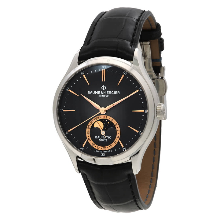 Photo: Baume et Mercier Clifton Automatic Black Dial Mens Watch M0A10758