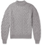 Séfr - Abi Cable-Knit Baby Alpaca-Blend Sweater - Gray