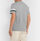 Brunello Cucinelli - Striped Cotton-Jersey T-Shirt - Gray