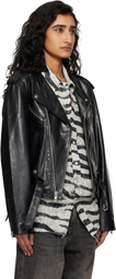 R13 Black Moto Leather Jacket