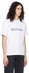 SUNNEI White 'Head Of Fashion' T-Shirt