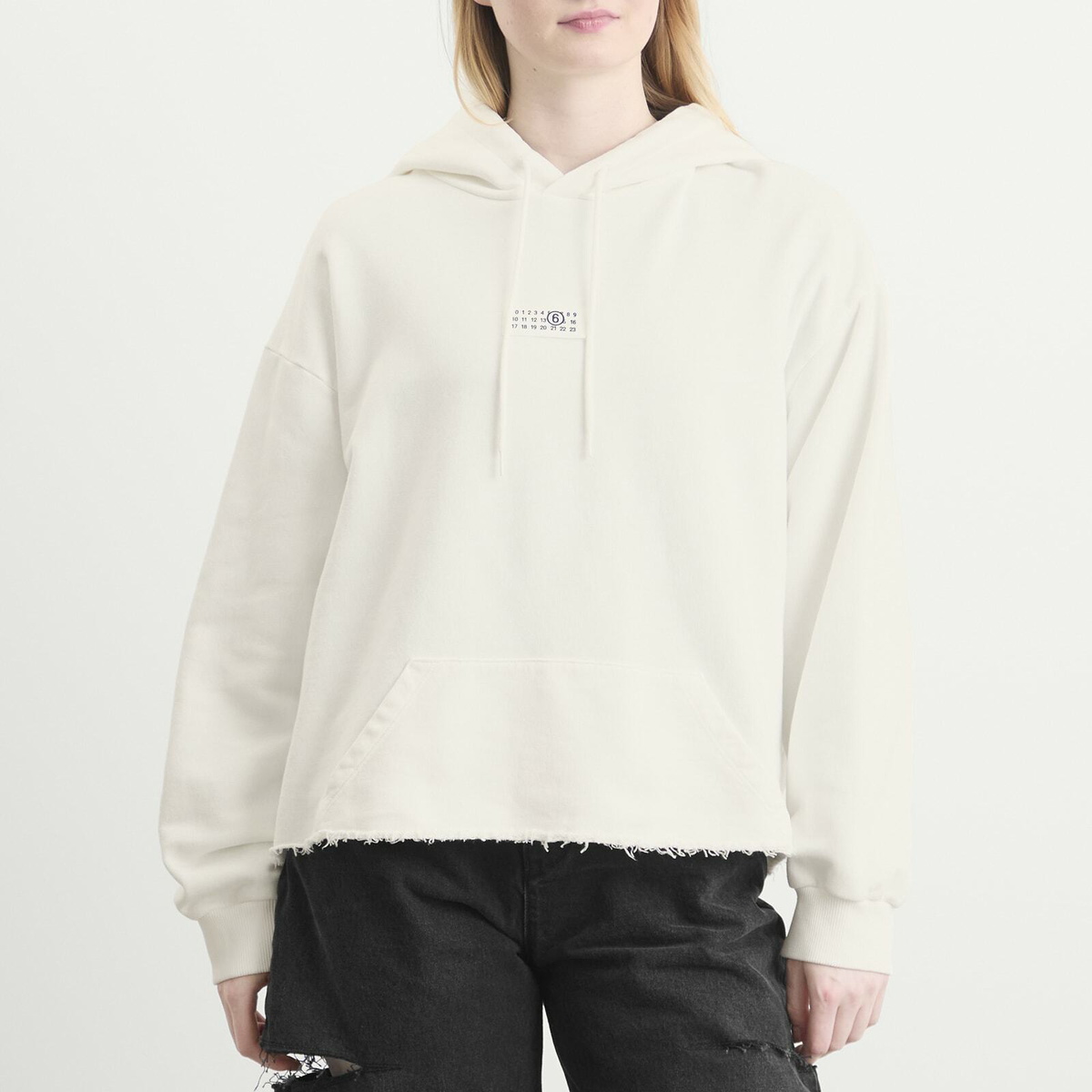 MM6 Maison Margiela Women's Hoodie in Off White
