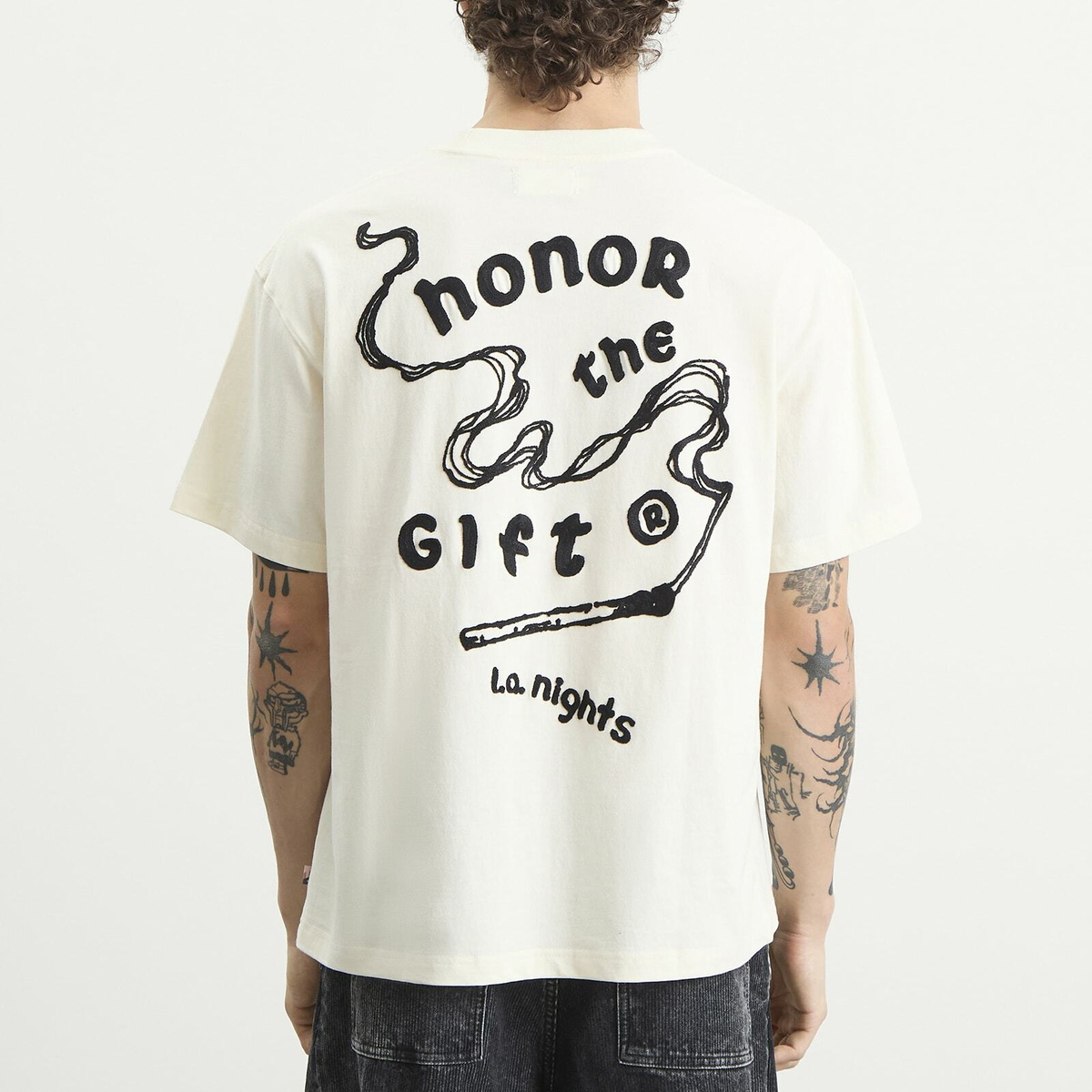 Honor the Gift Men's LA Nights T-Shirt in Bone