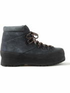 Diemme - Throwing Fits Rosset Rubber-Trimmed Suede Platform Boots - Blue
