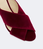 Le Monde Béryl Luca velvet wedge mules