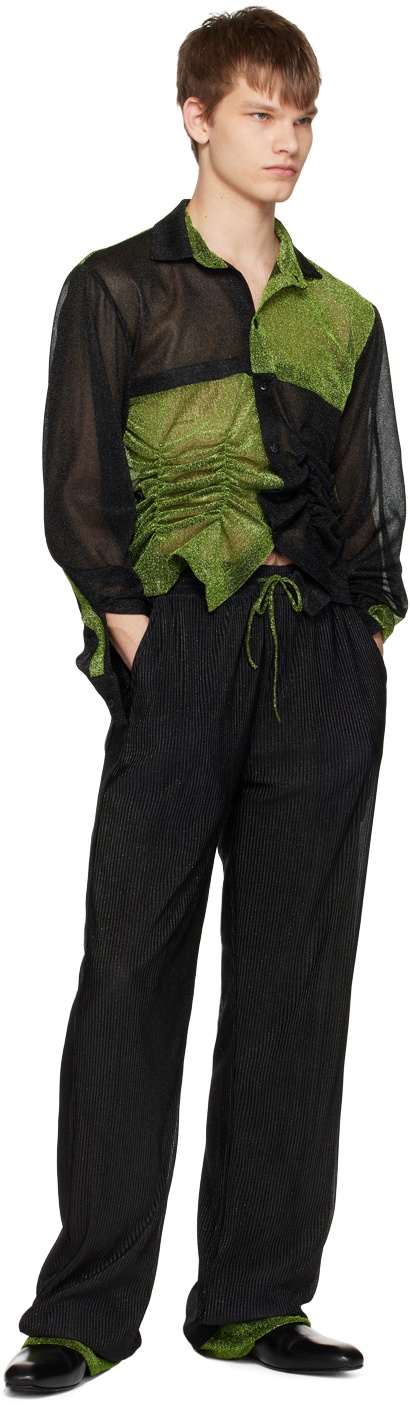 Tokyo James Black Metallic Sweatpants