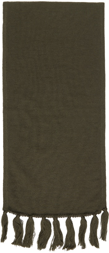 Photo: Our Legacy Khaki Knitted Scarf