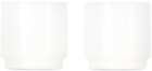 Hudson Wilder White Decca Stackable Glass Set, 2 pcs