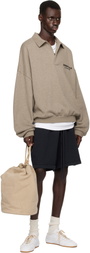 Fear of God ESSENTIALS Gray Fleece Polo