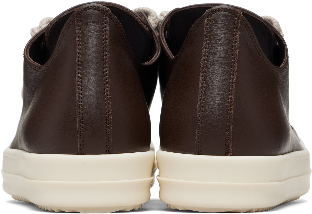 Rick Owens Brown Temple Jumbolace Low Sneakers