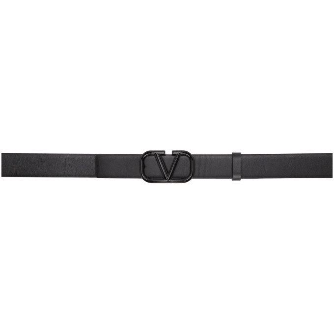 Photo: Valentino Black Valentino Garavani VLogo Belt