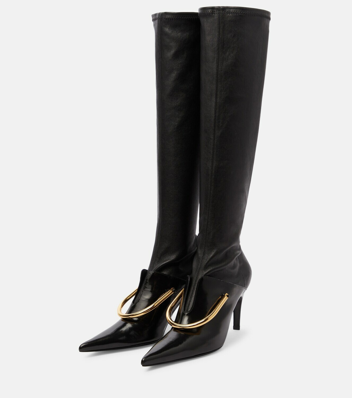 Jil Sander - Embellished leather knee-high boots Jil Sander