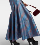 Vivienne Westwood Checked ruffled silk-blend maxi skirt