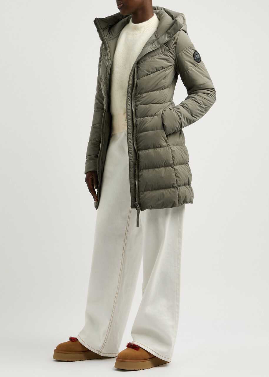 Shell Cliar Canada Goose Clair Hooded Quilted Shell Coat Sage Canada Goose