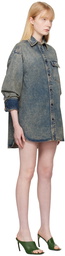 Sportmax Blue Targa Denim Shirt