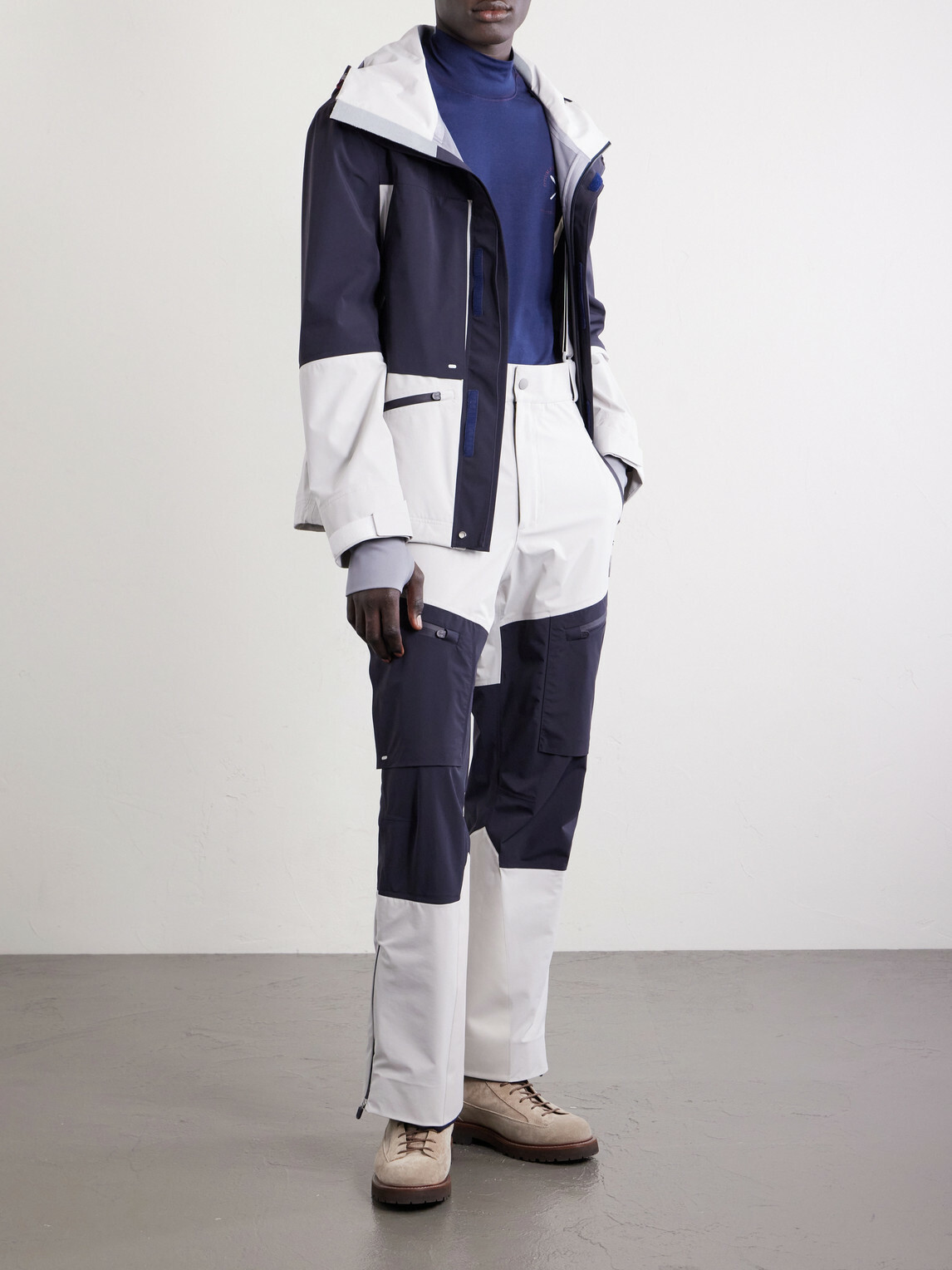 Brunello Cucinelli - Straight-Leg Panelled Shell Ski Pants - Blue