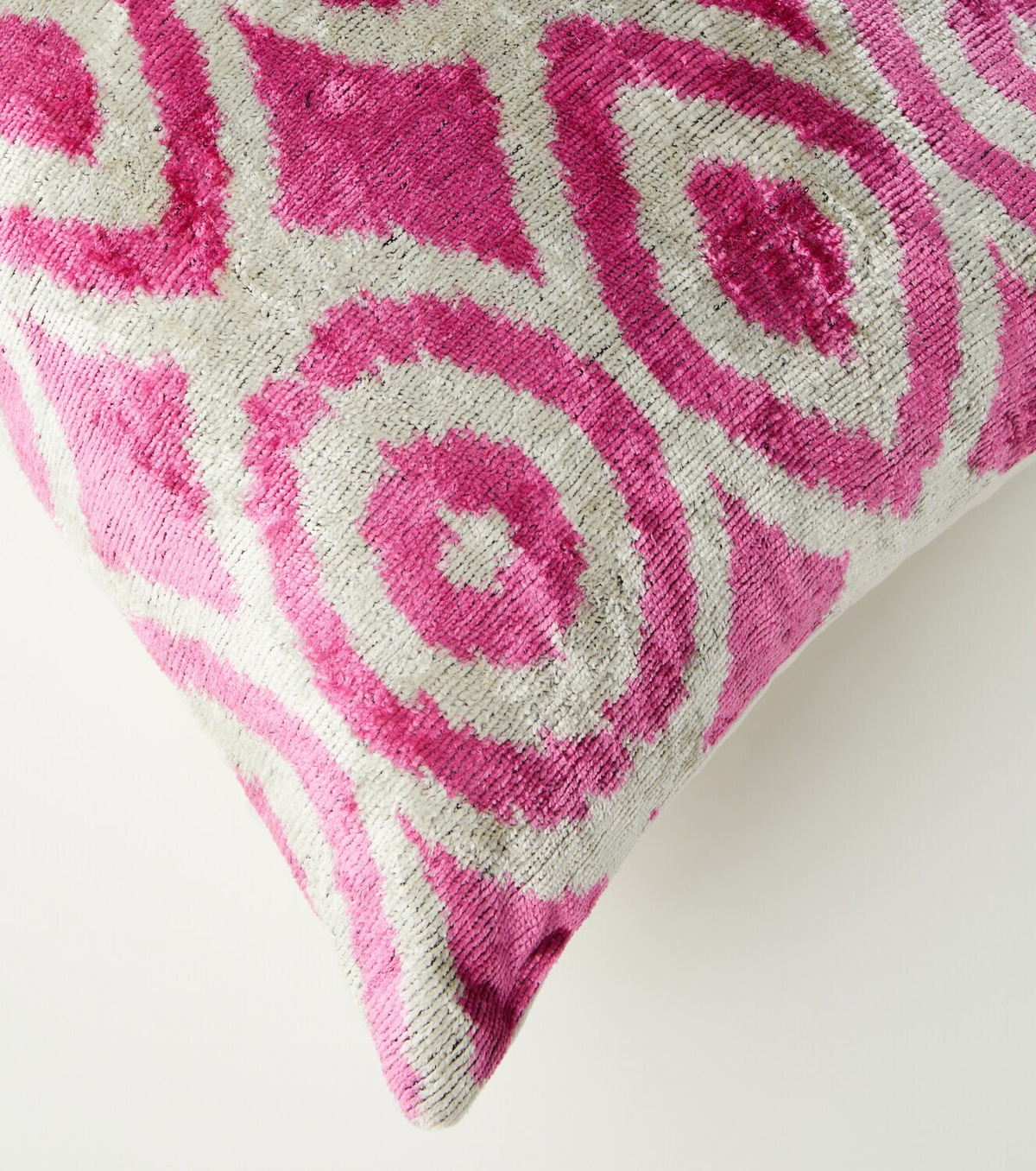 Les-Ottomans Printed silk and cotton velvet cushion