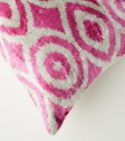 Les-Ottomans Printed silk and cotton velvet cushion