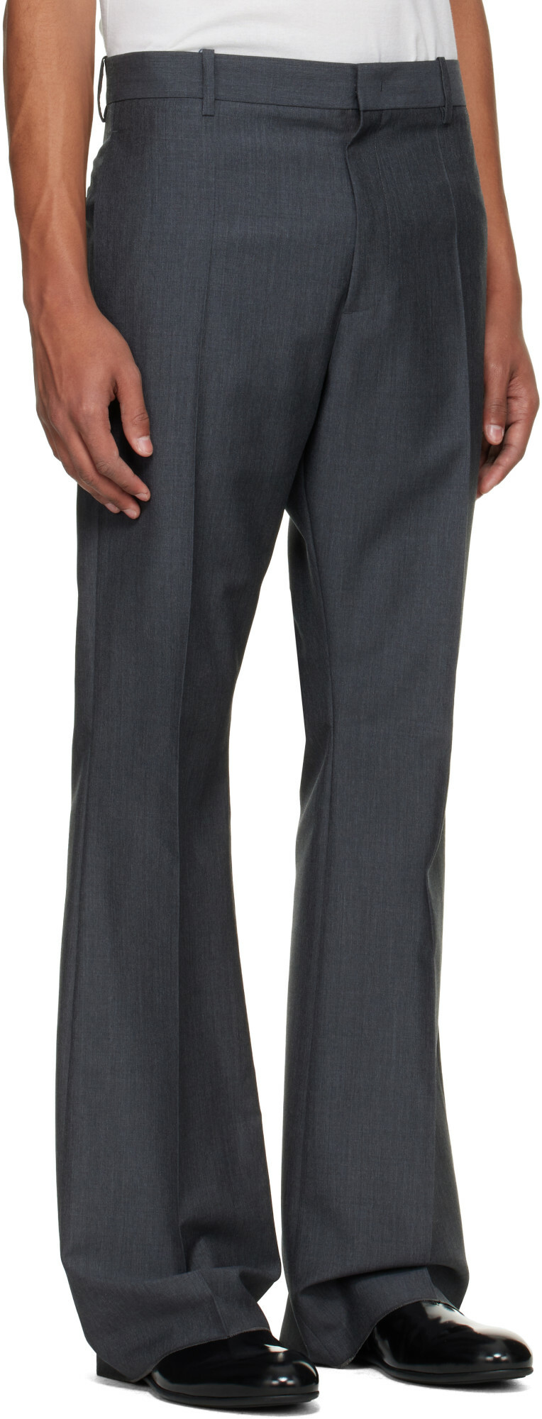 Jil Sander Gray Wool Mohair Trousers