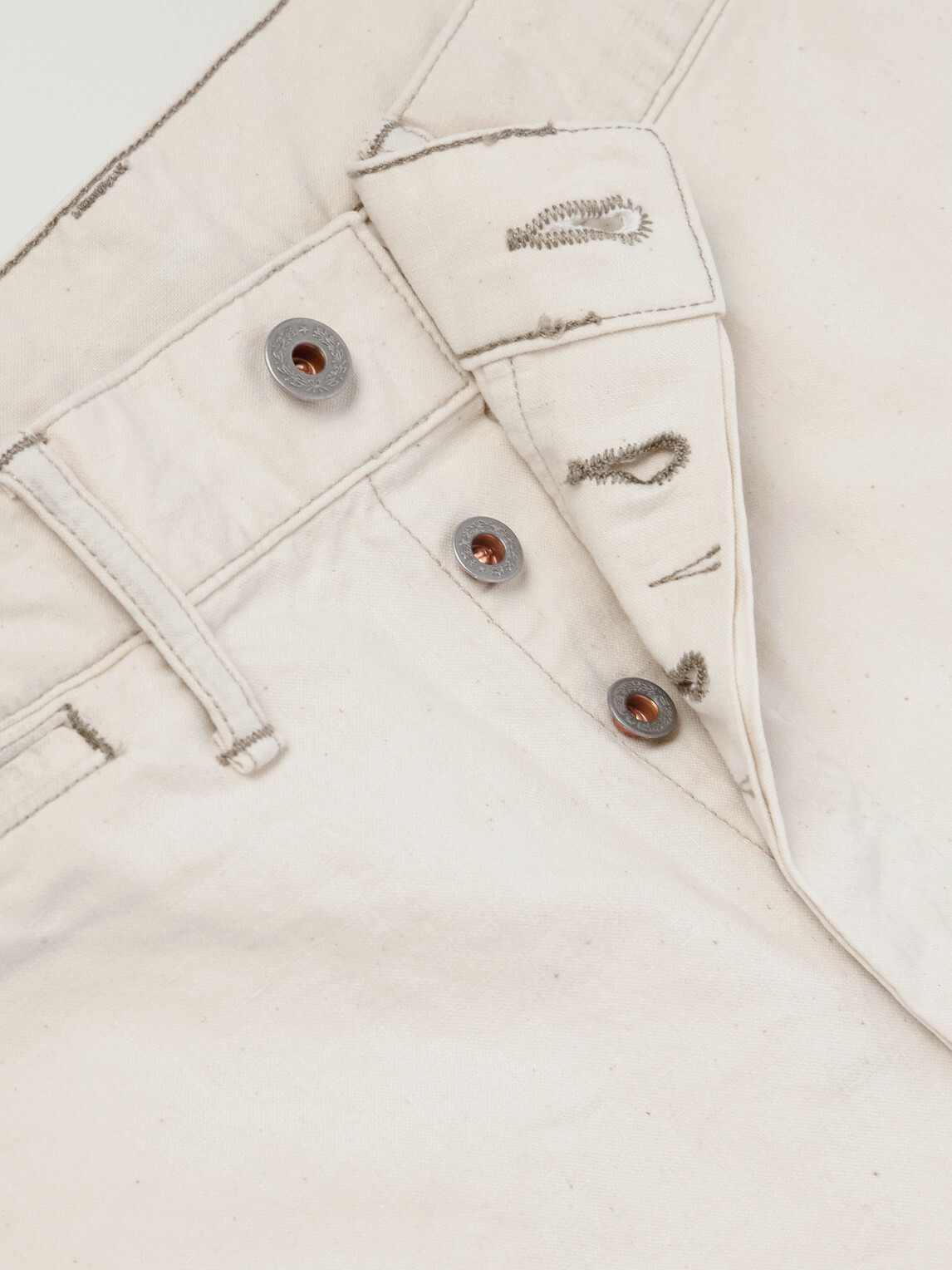 RRL - Straight-Leg Paint-Splattered Cotton-Canvas Trousers - Neutrals