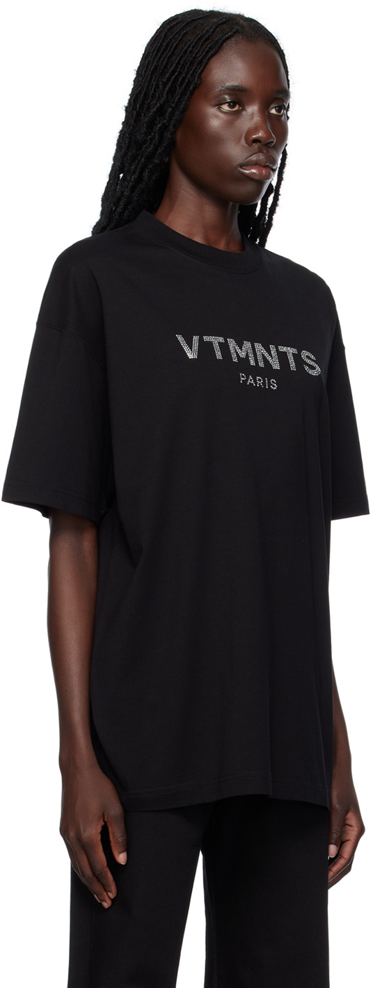 【関税込み】VTMNTS ブラック Paris Tシャツ VTMNTS Black Paris T-Shirt VTMNTS