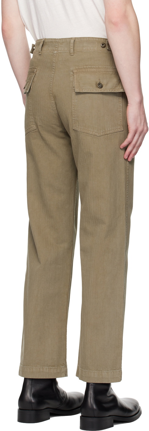 Re/Done Khaki Modern Utility Trousers