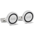 HUGO BOSS - Silver-Tone and Enamel Cufflinks - Silver