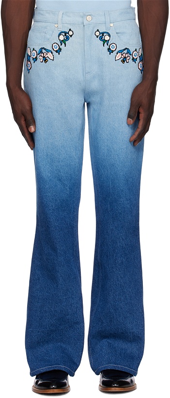 Photo: Casablanca Blue Embroidered Jeans