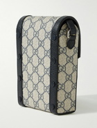 GUCCI - Horsebit 1955 Mini Leather-Trimmed Monogrammed Supreme Coated-Canvas Messenger Bag