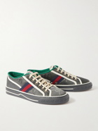 Gucci - Off the Grid Webbing-Trimmed Monogrammed ECONYL Canvas Sneakers - Gray