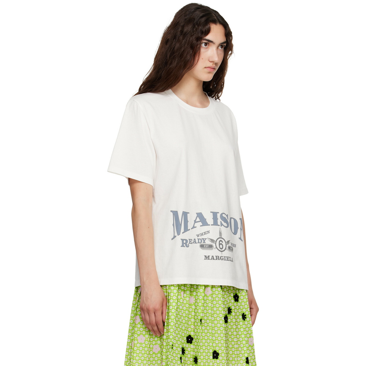MM6 Maison Margiela Off-White Printed T-shirt