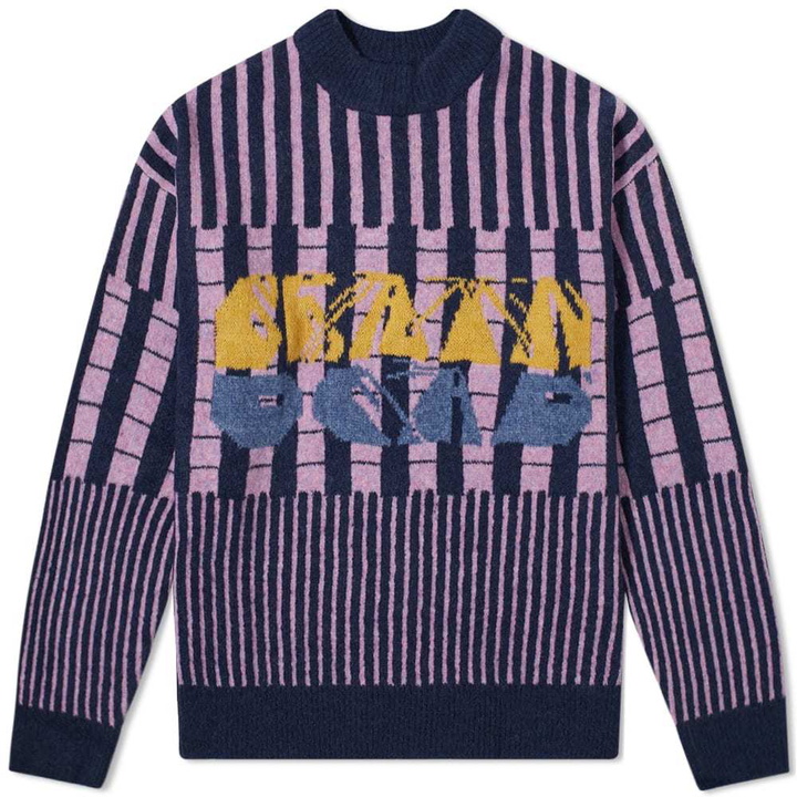 Photo: Brain Dead Varied Stripe Mock Neck Knit