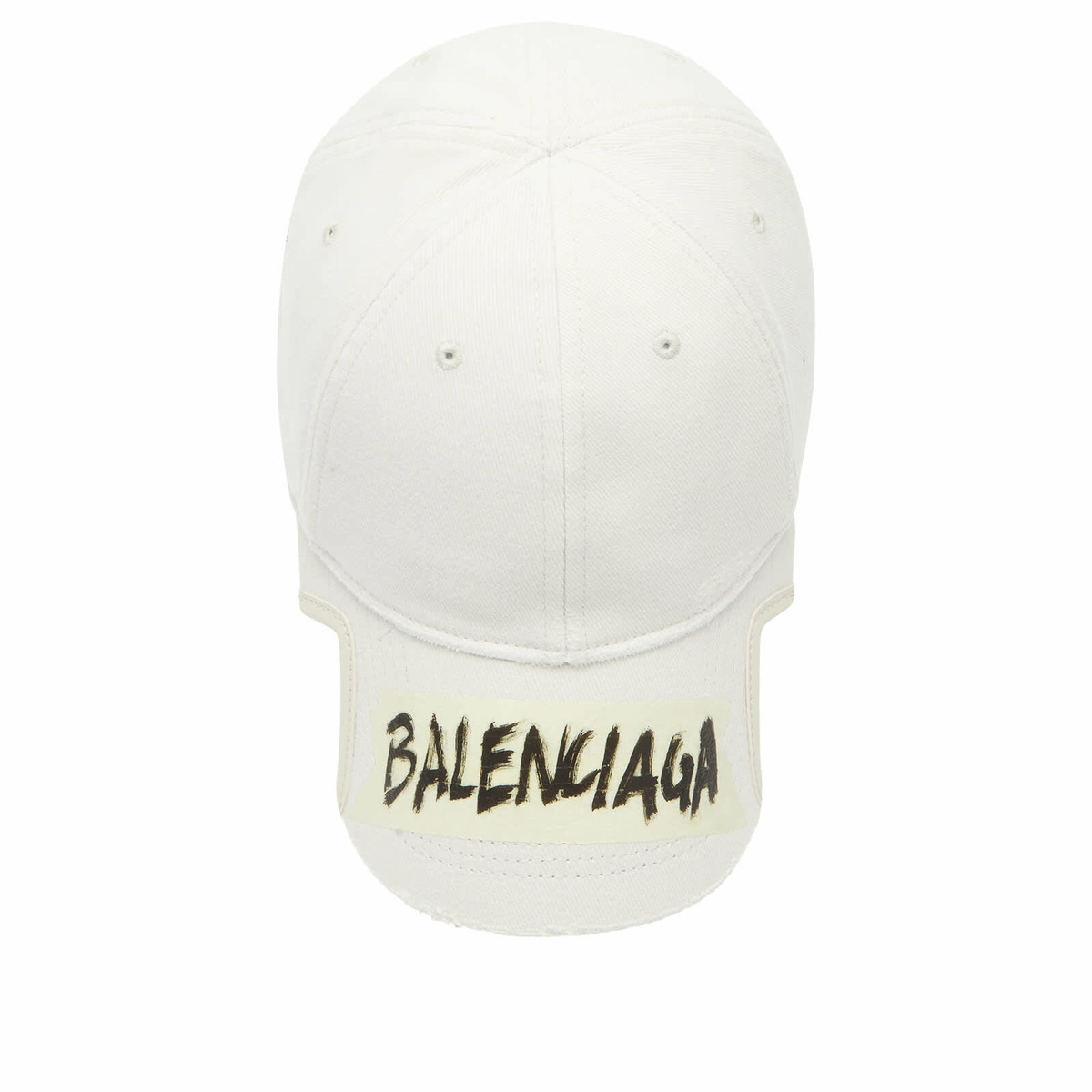 Balenciaga Men's Logo Cap in Dirty White Balenciaga