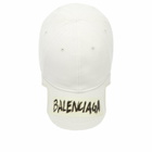 Balenciaga Men's Logo Cap in Dirty White
