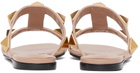 Valentino Garavani Pink Roman Stud Flat Slide Sandals