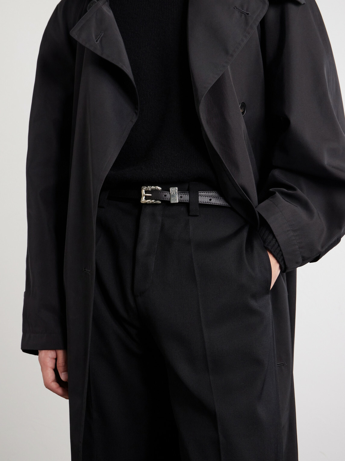 Enfants Riches Déprimés - 1cm Leather Belt - Black