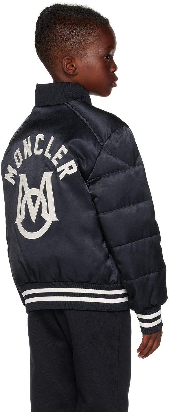 Moncler Enfant Kids Navy Dives Down Bomber Jacket Moncler Enfant