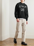 Acne Studios - Appliquéd Cotton-Jersey Sweatshirt - Black