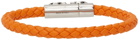 Salvatore Ferragamo Orange Leather Bracelet