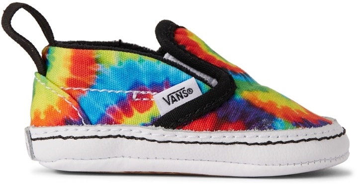 Photo: Vans Baby Multicolor Tie-Dye Slip-On V Crib Sneakers